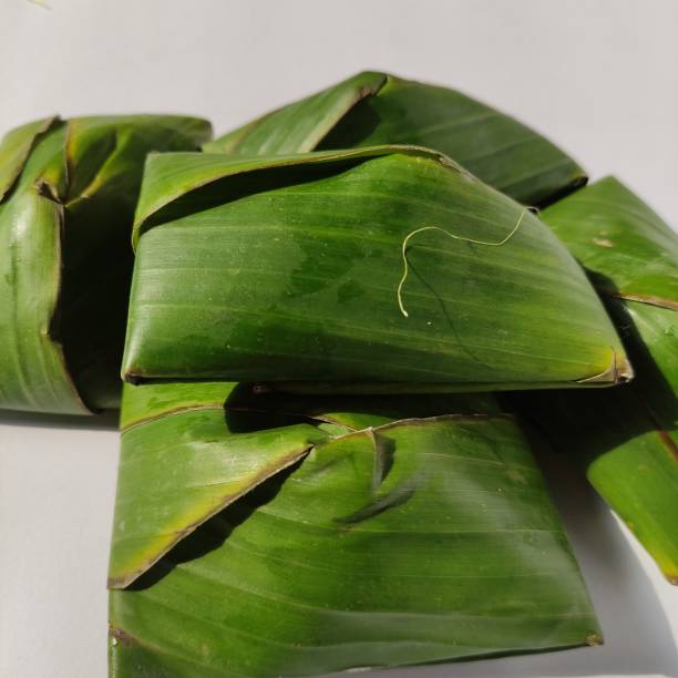 istock Fresh tempeh wrapped in banana leaves. 1476654071