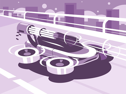 Flyin Car Vector Flying Car Vector Stock Illustration - Download Image Now - Aerospace ...