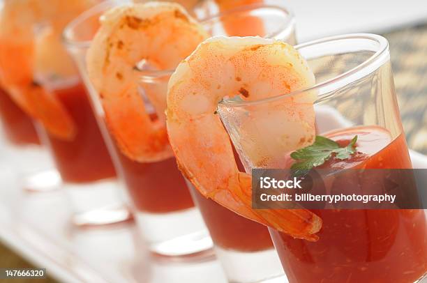 An Up Close Picture Of A Seafood Appetizer Stock Photo - Download Image Now - Shrimp Cocktail, Appetizer, Close-up