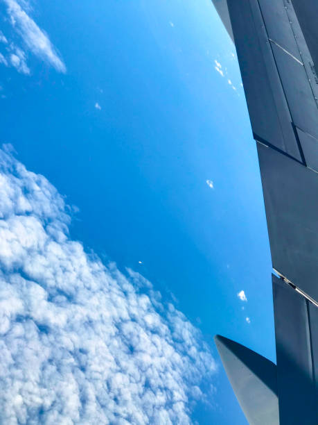 istock Sky and clouds seen from an airplane during stratospheric flight 1476665162
