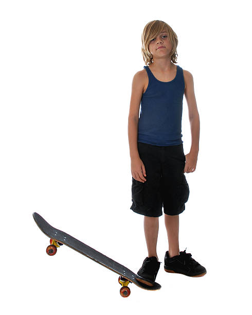 skate board kid stock photo