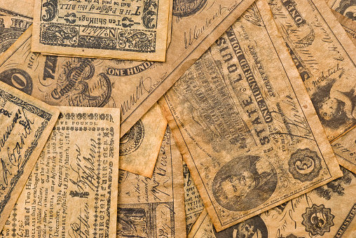 Colonial Money Stock Photo - Download Image Now - Old, The Past, Currency -  iStock