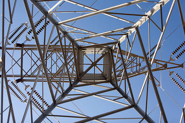 Transmissiont tower symetry stock photo