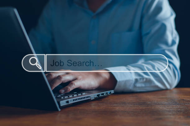 istock Job Search Technology Search Engine Optimization. Business people are searching for work information in digital databases, search jobs, apply online jobs, business information. 1476673268