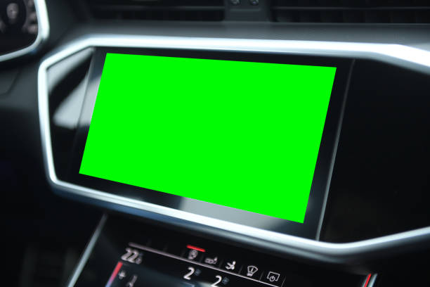 istock Green screen on cars touchscreen display 1476673275