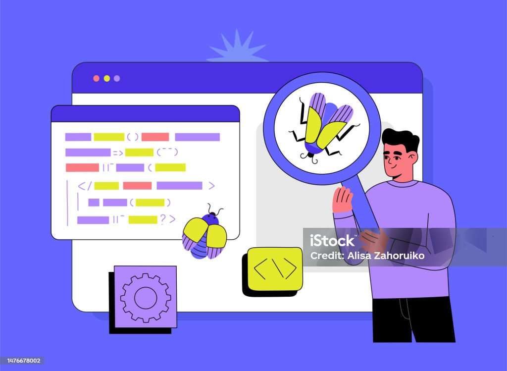 Application Or Website Code Testing Software Development And Debugging ...