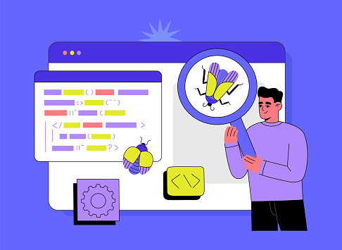 Application Or Website Code Testing Software Development And Debugging ...