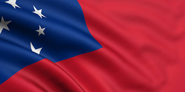 Flag Of Samoa stock photo