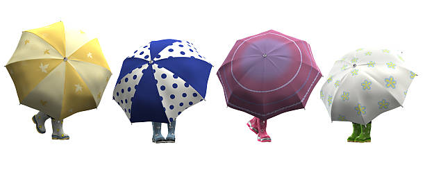 istock Funny Rubber Shoes with Umbrellas 147667970