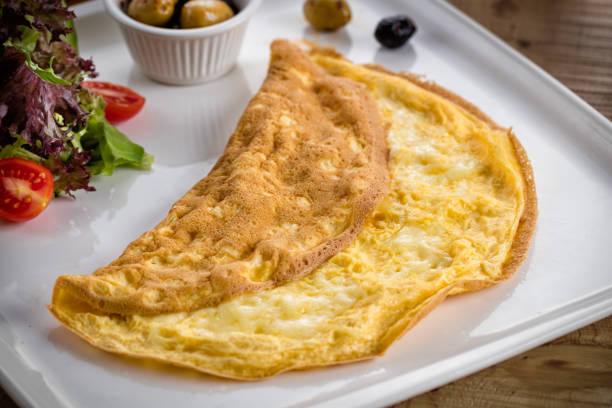 Omelet with Cheese stock photo