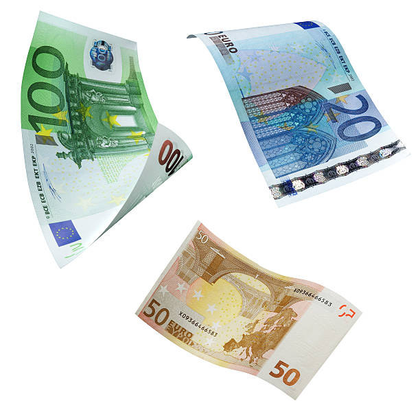 3 유로 Banknotes 스톡 사진