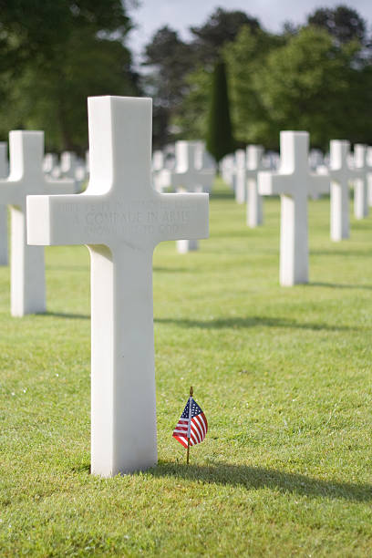 istock Grave of an unknown soldier at Omaha Beach. 147668684