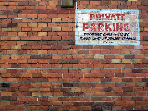 istock Urban private parking sign 147668806