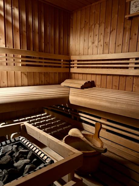 Traditional wooden sauna