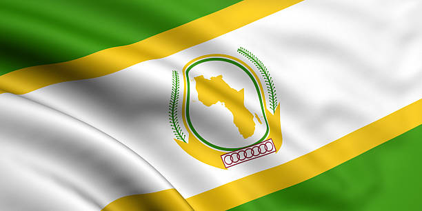 Flag Of African Union stock photo