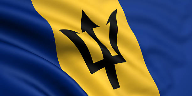 Flag Of Barbados stock photo