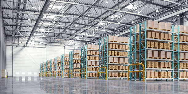 istock Empty warehouse in logistic center,Warehouse for storage and distribution centers. 1476693730
