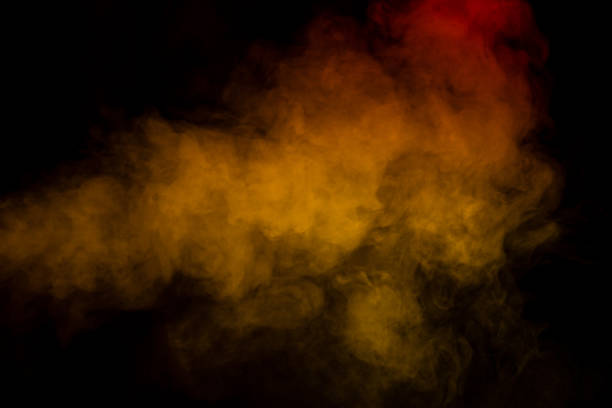 istock Orange and red steam on a black background. 1476694310