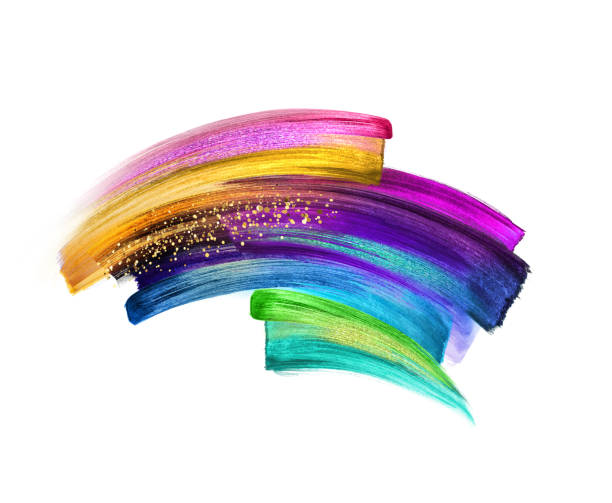 istock digital illustration, neon brush stroke isolated on white background, paint smear, colorful paint, colorful clip art, artistic design element 1476697597
