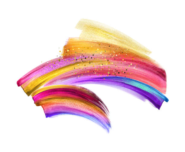 istock digital illustration, neon brush stroke isolated on white background, paint smear, colorful paint, colorful clip art, artistic design element 1476697661