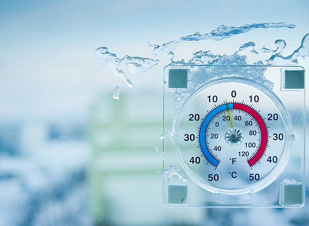 Outer thermometer stock photo