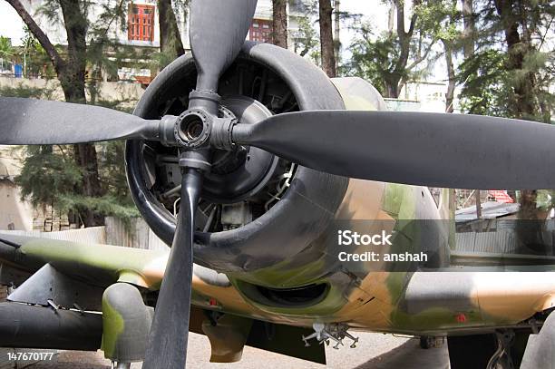 Propeller Closeup On Camouflage Military Plane Stock Photo - Download Image Now - Aerospace Industry, Air Vehicle, Aircraft Wing