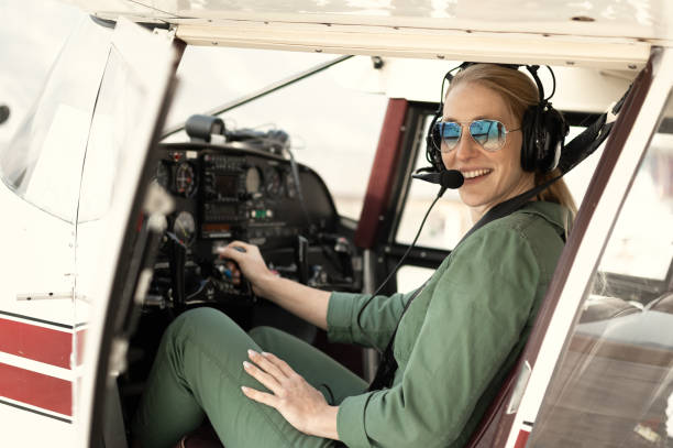 istock A female pilot with her sport plane 1476704359