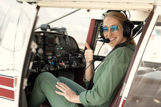 istock A female pilot with her sport plane 1476704360