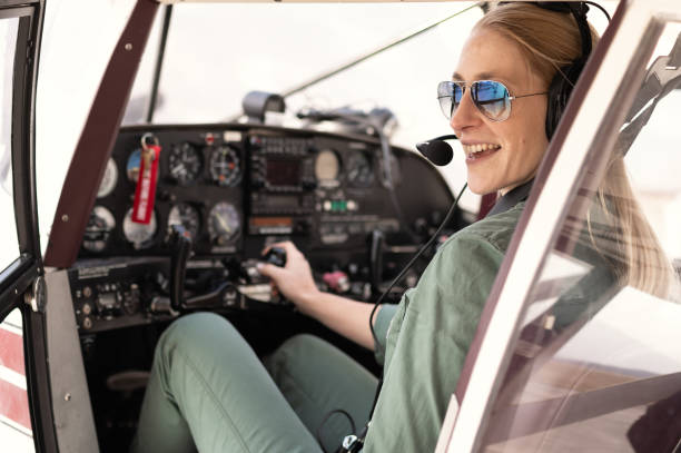 istock A female pilot with her sport plane 1476704366