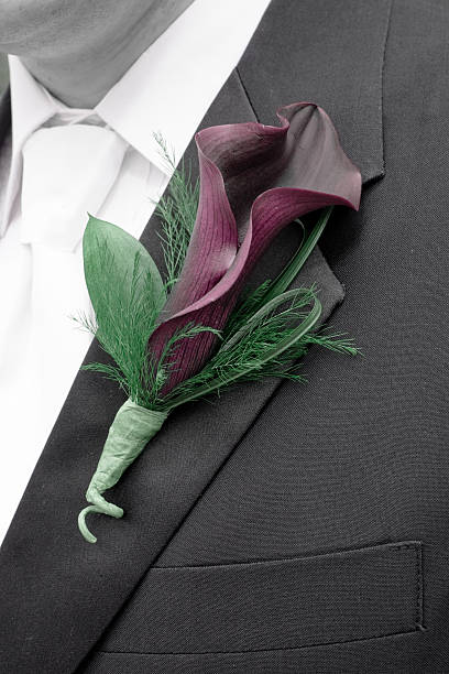 istock Purple Calla Lily Boutonniere 147671110