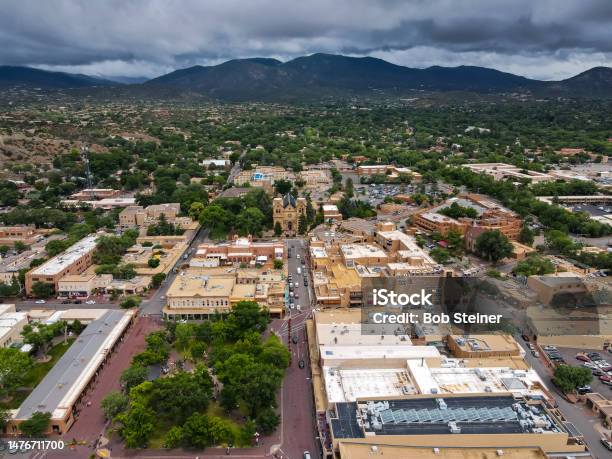Santa Fe Stock Photo - Download Image Now - Santa Fe - New Mexico, Drone, New Mexico