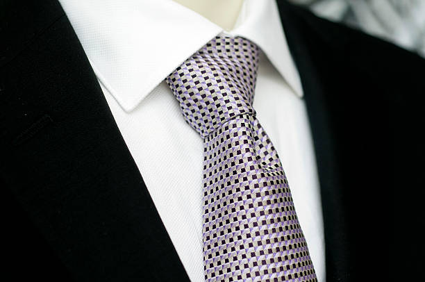 istock Black suit shirt and tie 147671317
