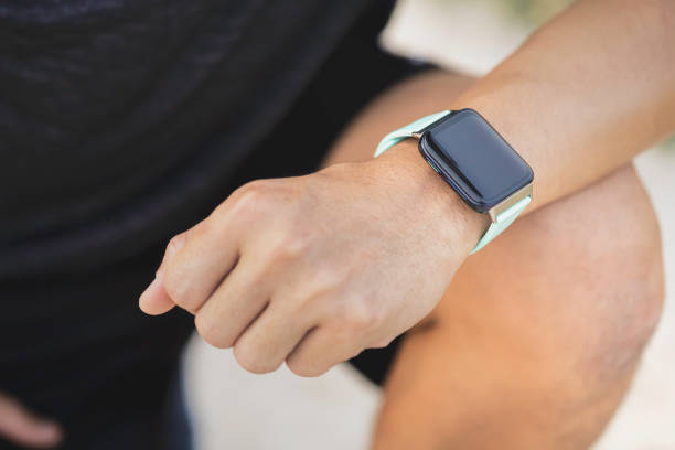 istock Closeup Male hand wearing a smart watch. 1476713662