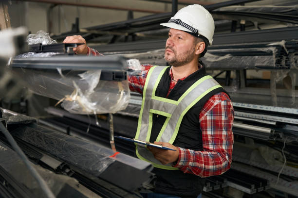 istock Portrait of worker holding clipboard, count material 1476714285