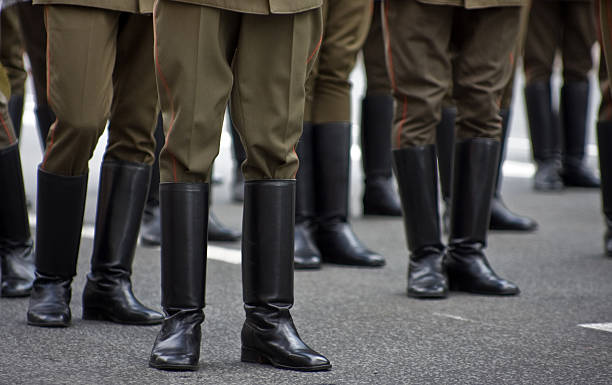 Army Army unit at the parade officer boots stock pictures, royalty-free photos & images