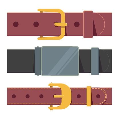 Belts Vector Cartoon Set Isolated On A White Background Stock ...