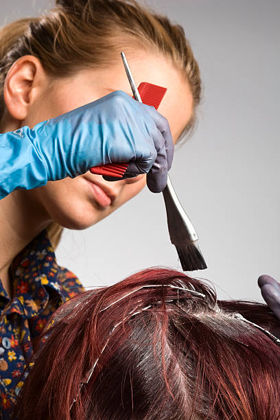 istock Hair colorist at work 147671626