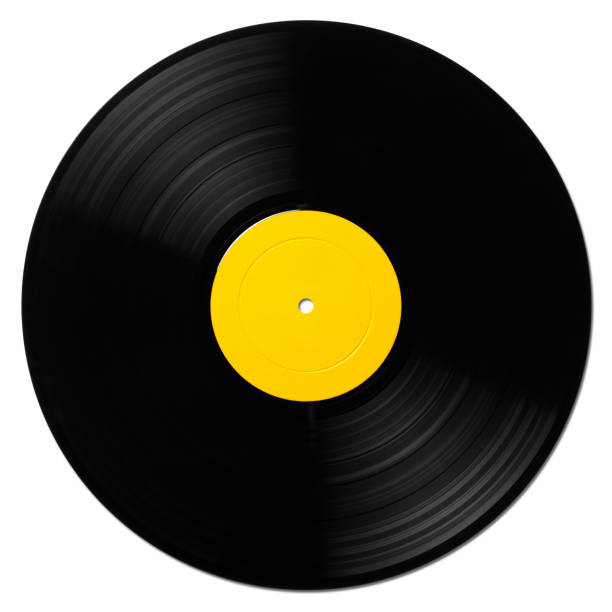 A 12-inch LP vinyl record isolated on white background with clipping paths