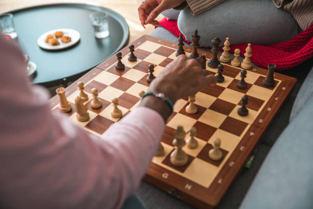 istock Weekend Chess Date at Home 1476724080