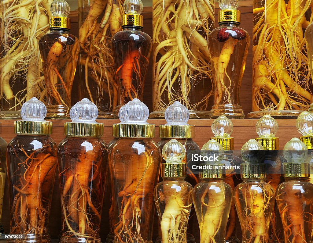 Ginseng da Coreia - Royalty-free Copo Foto de stock