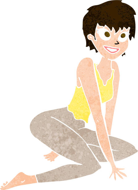 istock cartoon happy woman sitting on floor 1476733995