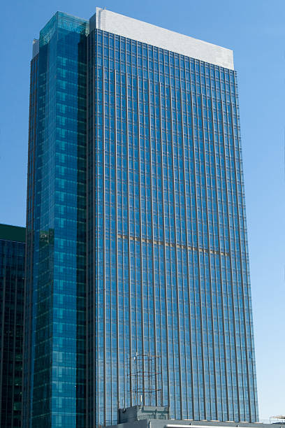 Modern Office Building Skyscraper, Beijing, China, Blue Sky