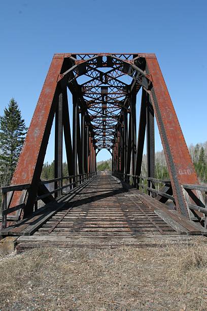istock Abandoned steel railway bridge 147673715