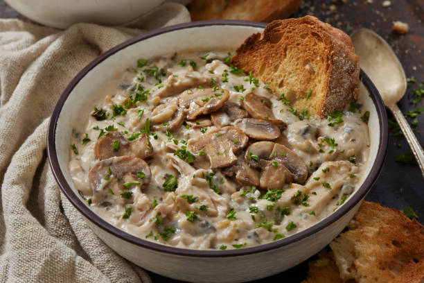 istock Creamy Chicken and Wild Mushroom Soup 1476740151