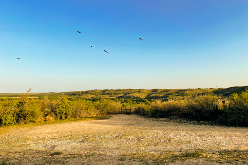Views of the hills at Castroville Regional Park in Castroville, TX.