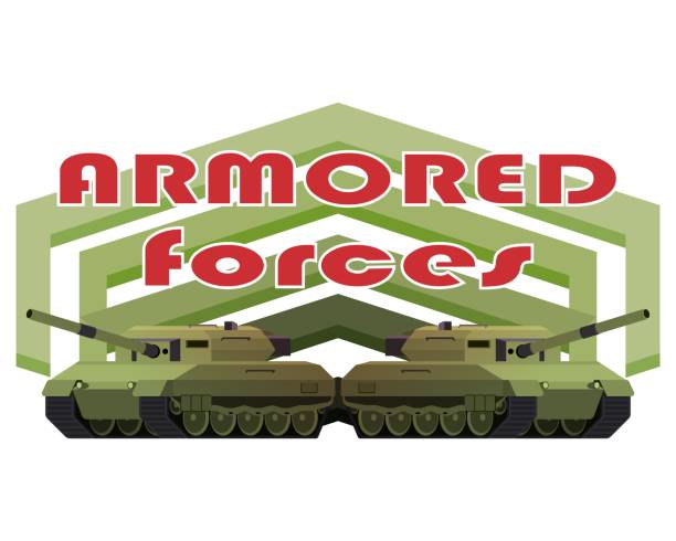 istock Vintage military emblem. Armored tank badges and logo. 1476740816