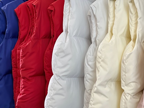 Vest jackets colorful casual clothing.
