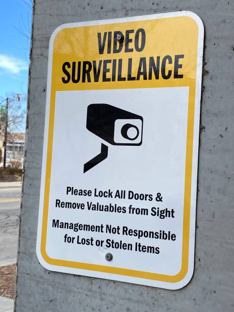 istock Video surveillance sign 1476745750