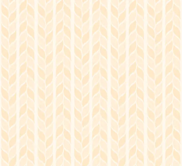 Vector illustration of Beige tone braids in vector seamless pattern