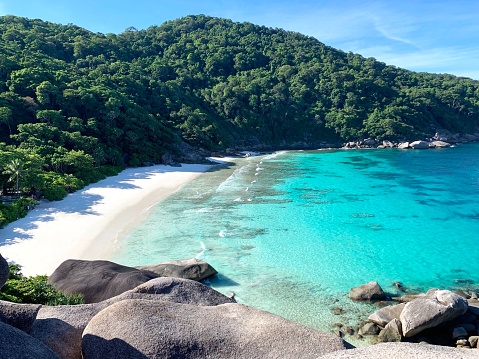 Beautiful view at the beach of Similan Island No. 8 in Thailand